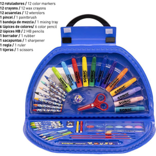 Set Papelería Coloreable 50 Piezas Sonic Prime