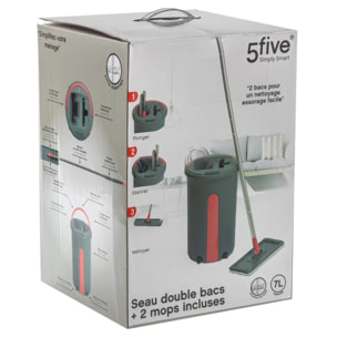 Seau essoreur avec balai 7L Lena