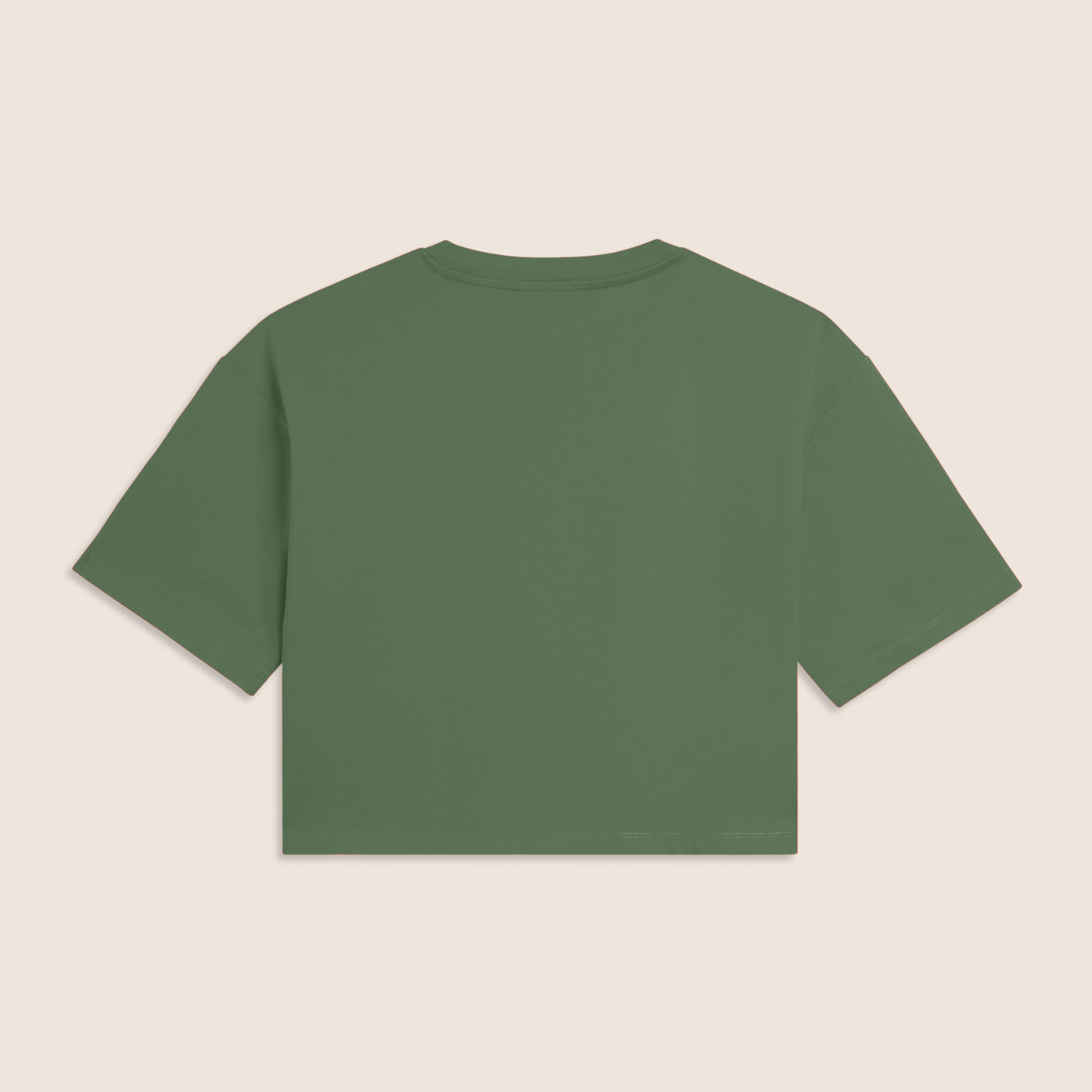 T-shirt Cropped con grafica "FLOW" e borchie