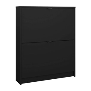 Scarpiera Turchese, Mobile portascarpe, Armadio da ingresso multiuso, Mobiletto per calzature, 70x17 h85 cm, Nero