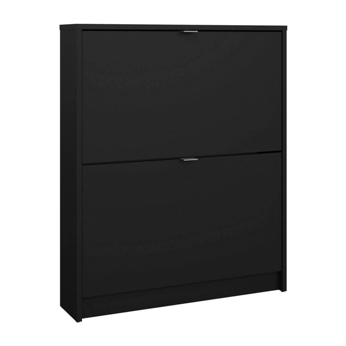 Scarpiera Turchese, Mobile portascarpe, Armadio da ingresso multiuso, Mobiletto per calzature, 70x17 h85 cm, Nero