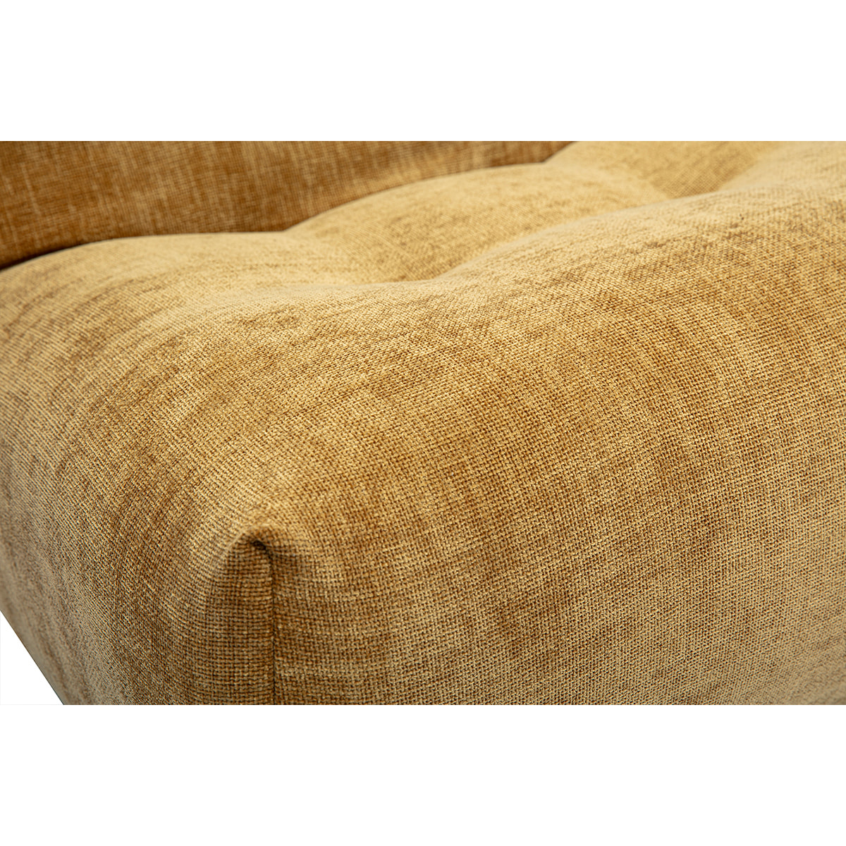 Fauteuil lounge en tissu effet velours texturé bronze BUMPY