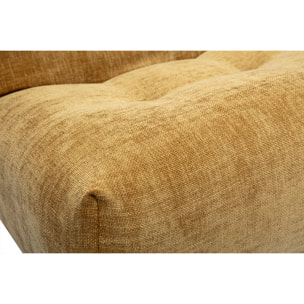 Fauteuil lounge en tissu effet velours texturé bronze BUMPY