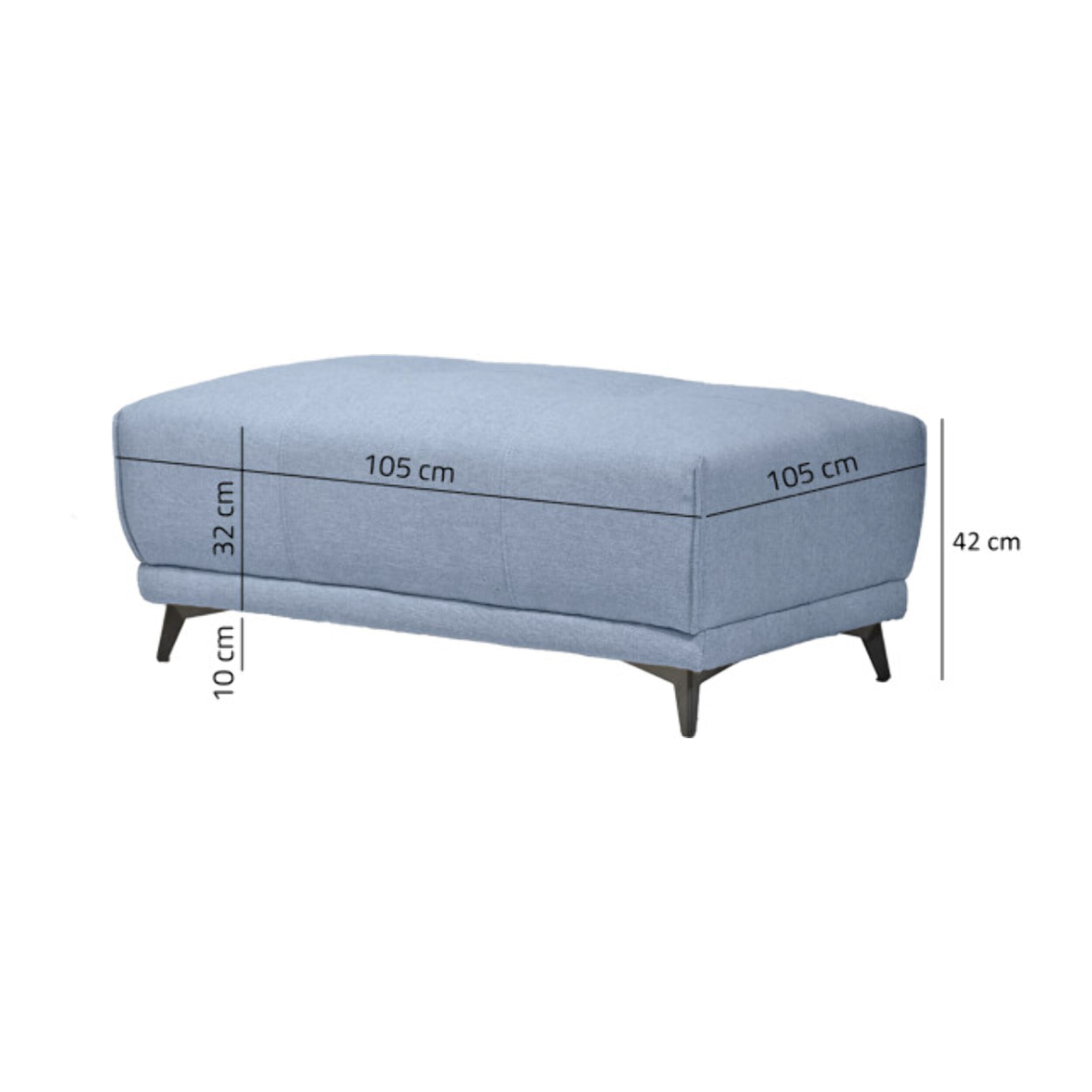 Pouf de canapé modulable à composer en tissu - BORA
