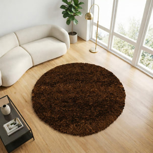 Tapis shaggy fait main motif uni HAGO