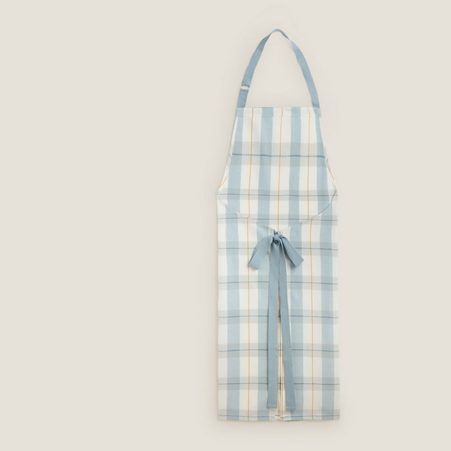 Delantal algodón cuadros Asununi color azul 100% Algodón