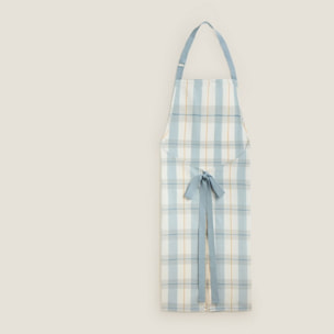 Delantal algodón cuadros Asununi color azul 100% Algodón