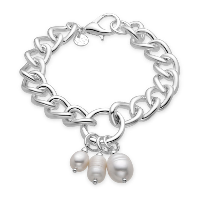 Pulsera acabada en rodio
