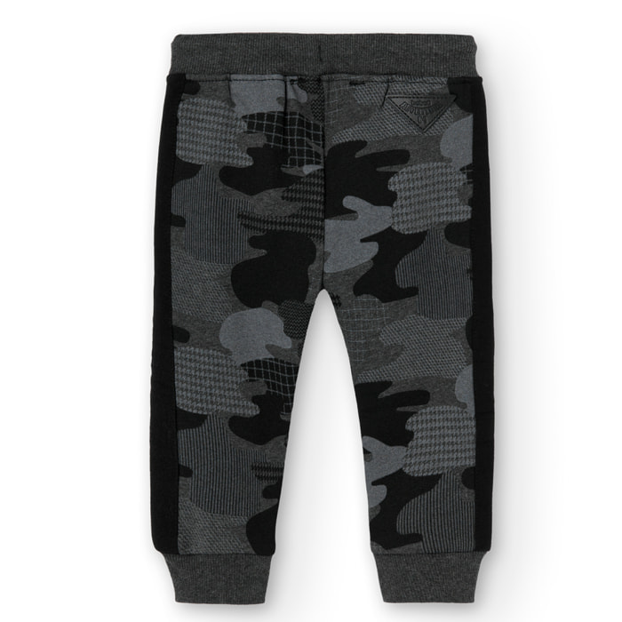 Pantalón felpa camuflaje de bebé niño