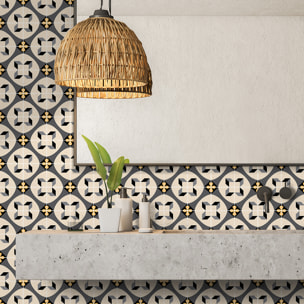 Stickers muraux - Sticker Mural Carrelage adhésif Cuisine Salle de Bain - 24 STICKERS CARRELAGES AZULEJOS RADINON