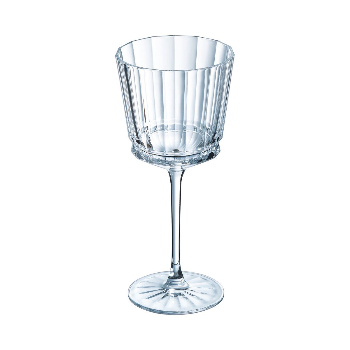 4 verres à pied 35cl Macassar - Cristal d'Arques - Verre ultra transparent au design vintage