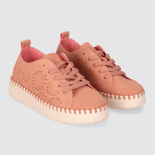 Zapatos de Tejido - Naranja - Tacón: Bajo