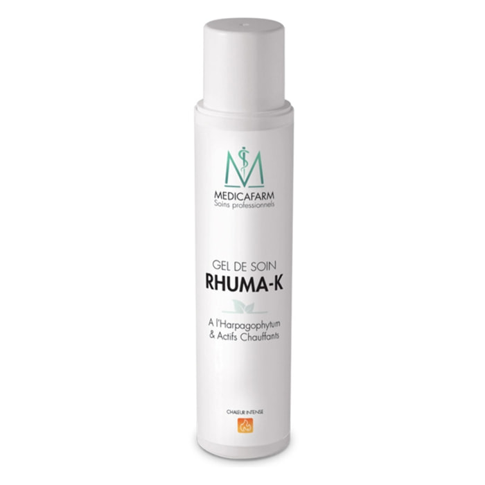 MEDICAFARM - Gel de soin RHUMA-K à l'harpagophytum et actifs chauffants - Formule chauffante - Aide à apaiser les douleurs articulaire et améliorer la mobilité.