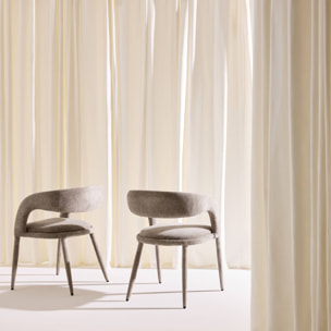 Fauteuil contemporain tissu (lot de 2) ALESSIA