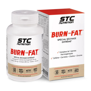 STC NUTRITION - Pack Burn Fat - Brûle-graisse et déstockage - Séchage extrême + définition musculaire - Cure complète de 1 mois
