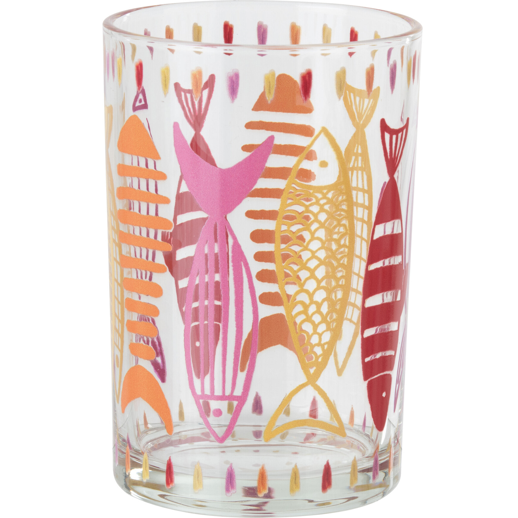 J-Line Photophore Poisson - verre - rose/orange - large