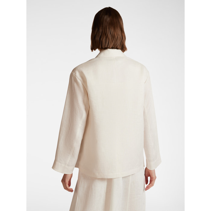 Elena Mirò - Blazer in lino - Bianco