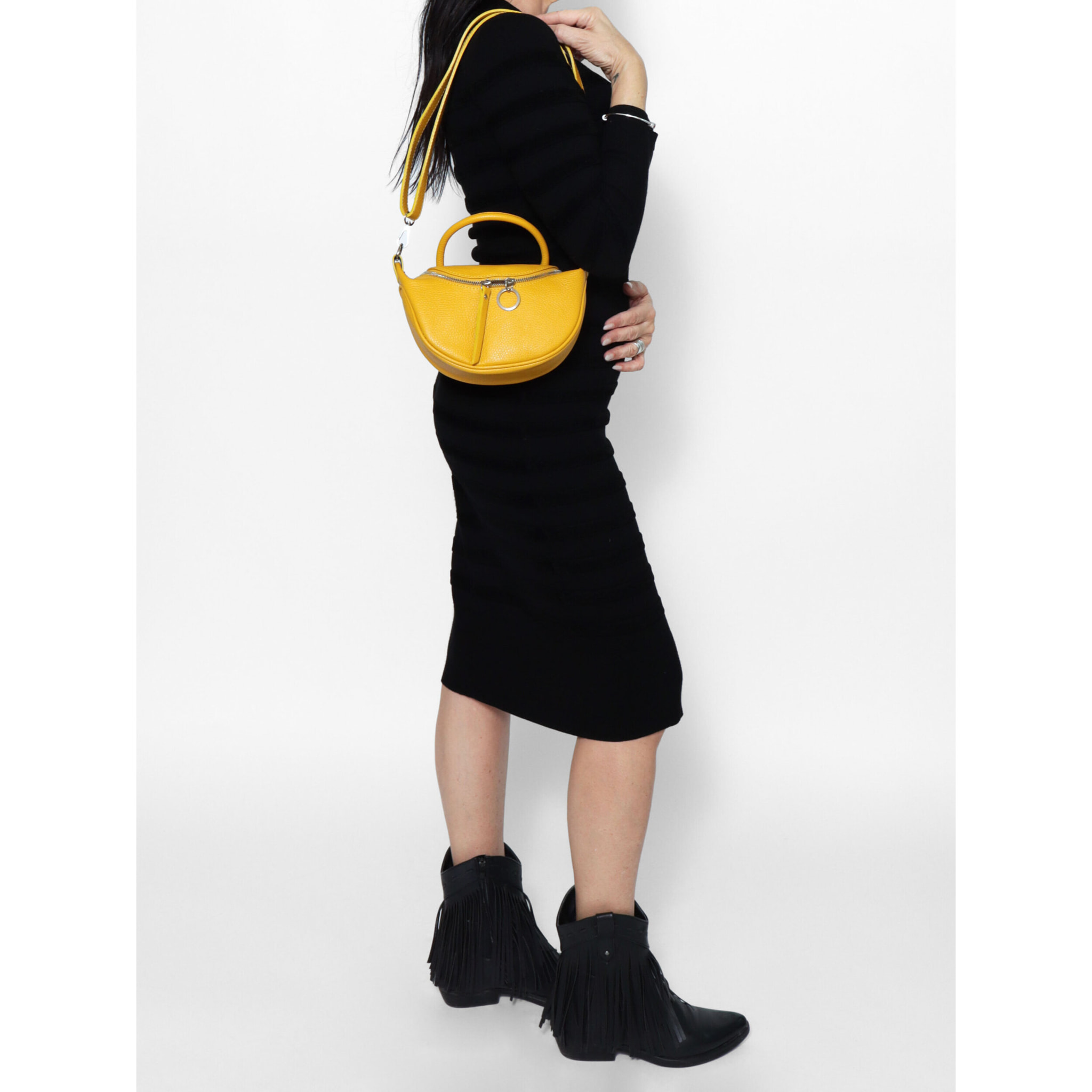 Borsa a mano Mae da donna In Vera pelle Made in Italy 26x13x8 cm
