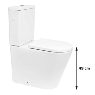 Brevis Combi WC à poser sans bride en céramique avec abattant SoftClose, blanc (SATBRE32)