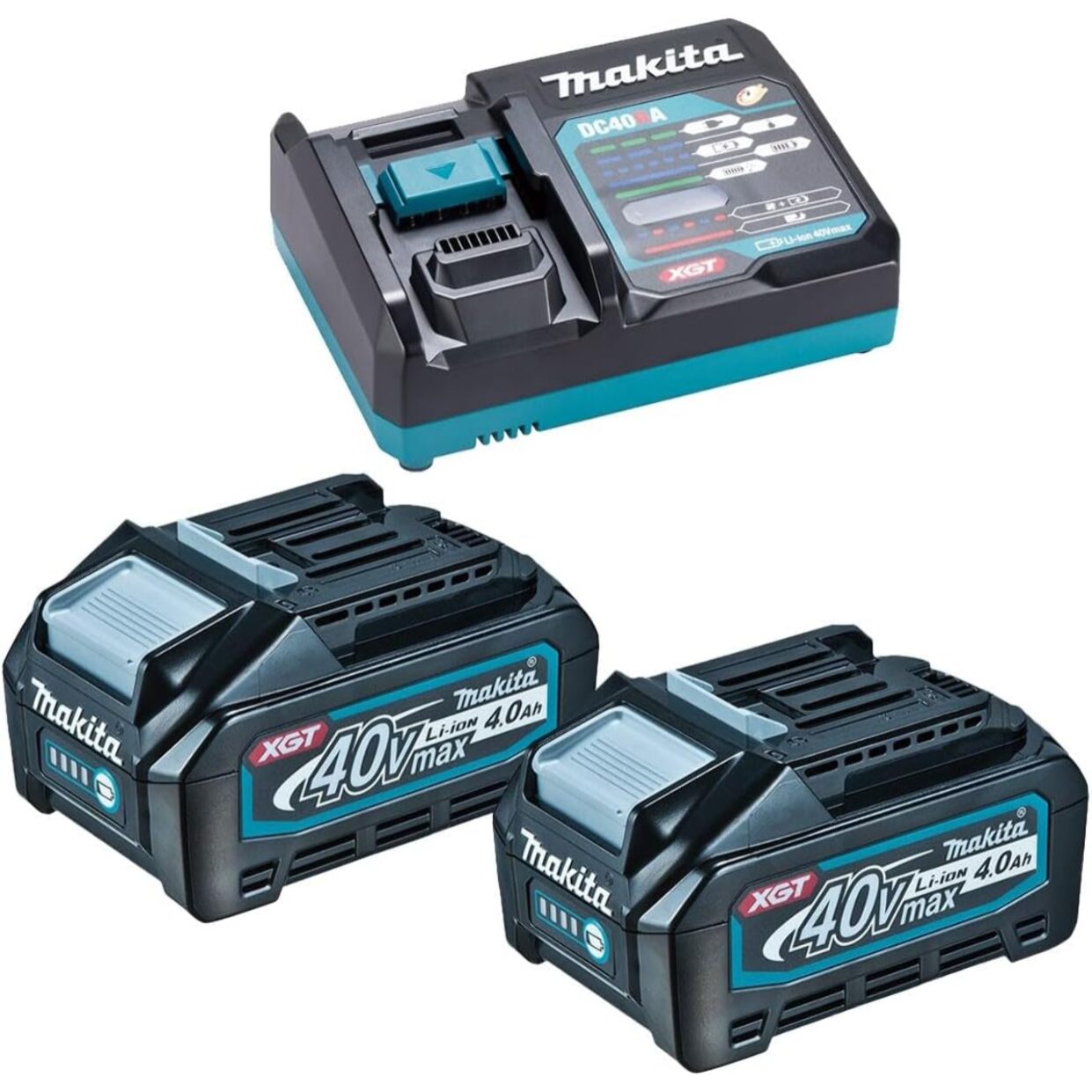 Taladro percutor SDS+ 40V Max XGT - MAKITA - con 2 baterías 40V 4.0Ah - cargador - Bluetooth - MakPac - DC40RA - HR005GM202