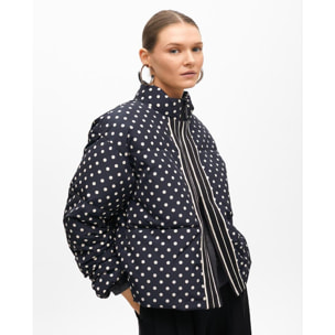 Anorak corto imbottito a pois