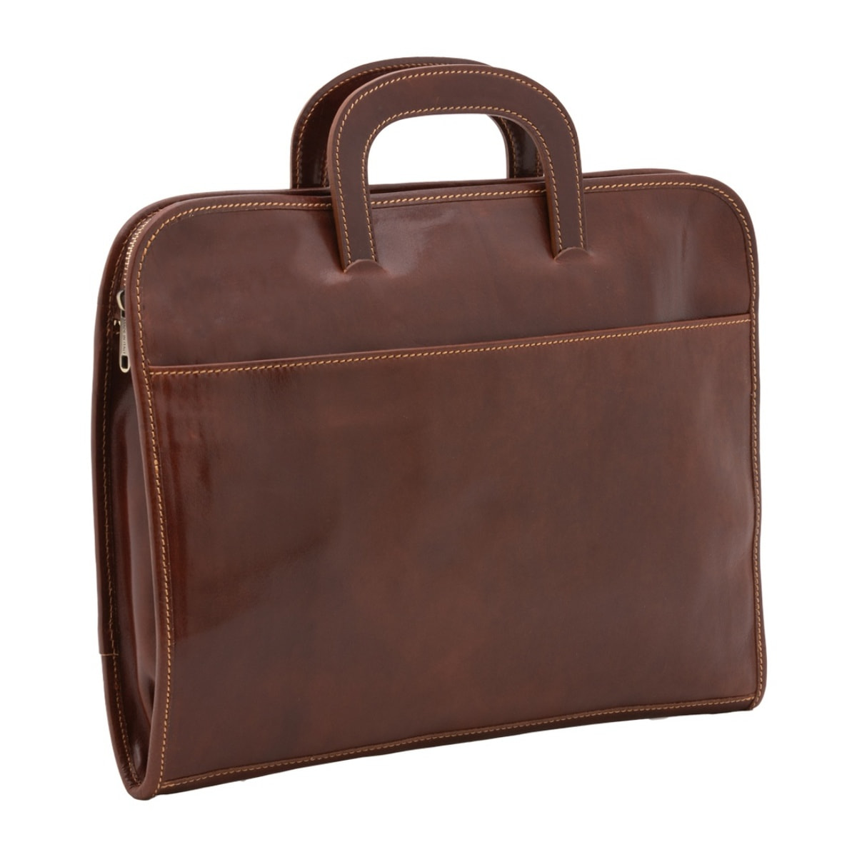 Borsa da lavoro uomo in vera pelle - Modello False - 100% Made in Italy - 40.0 x 30.0 x 6.0 cm