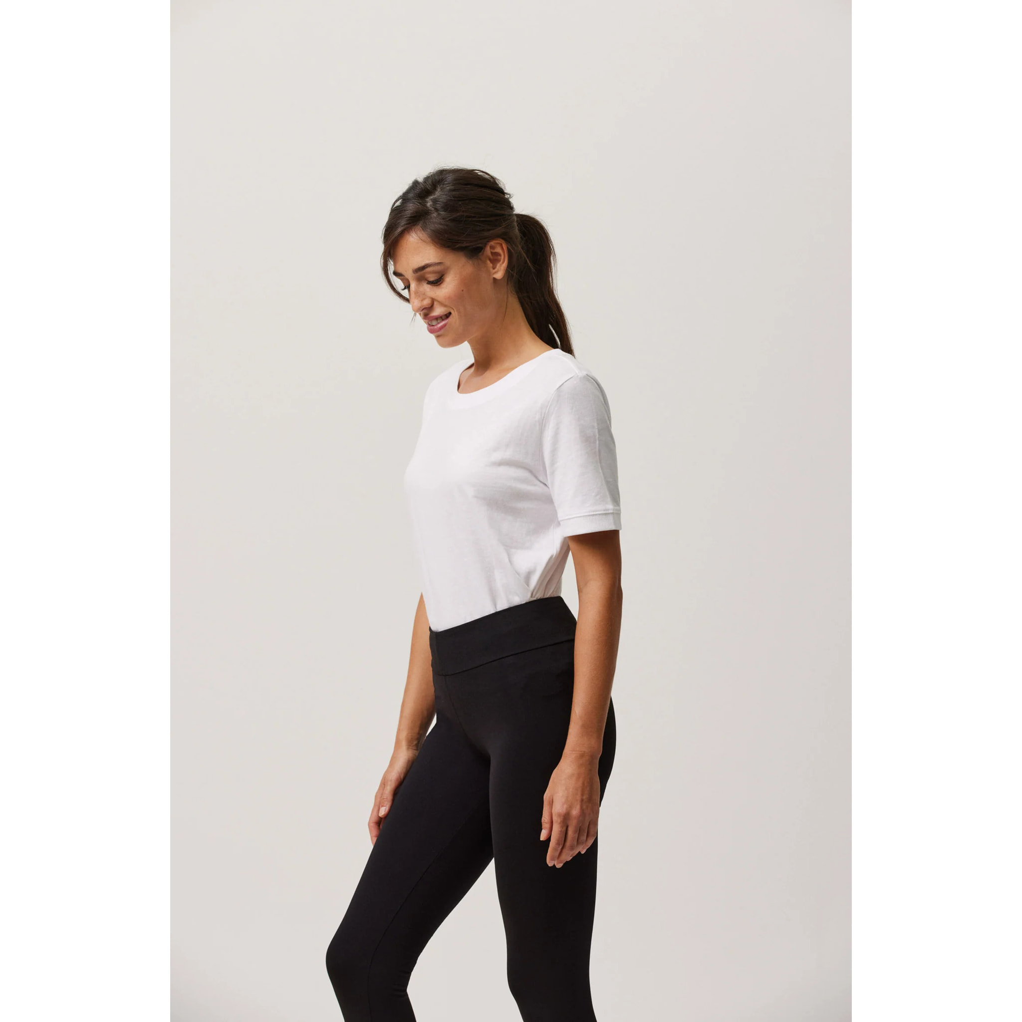 Leggings lunghi basico con effetto push-up color antracite
