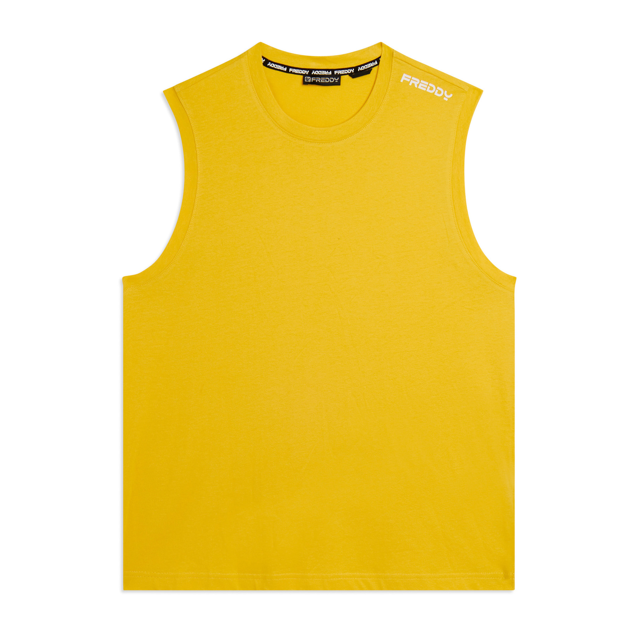 T-shirt senza maniche in jersey di cotone