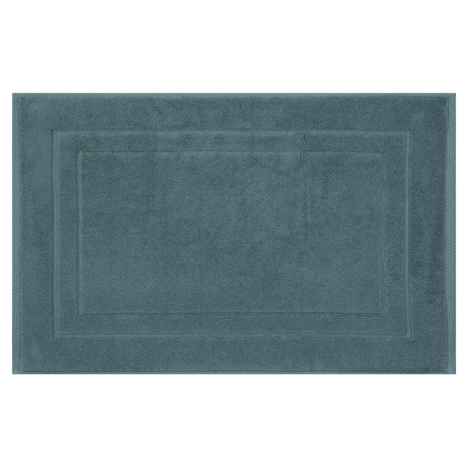Tapis de bain pur coton 900 g/m² uni bleu Elea petrole