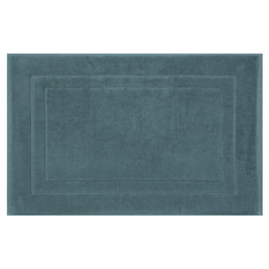 Tapis de bain pur coton 900 g/m² uni bleu Elea petrole