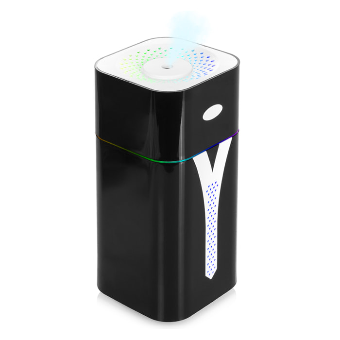 Umidificatore KST08 da 420 ml con luce LED multicolore ambientale. Funzione sterilizzazione, compatibile con idroalcol. 2 intensità di nebulizzazione.
