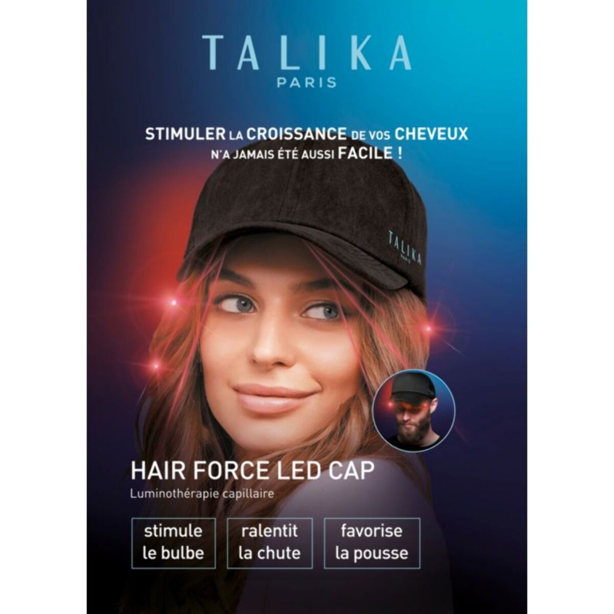 Casquette LED TALIKA Hair Force - Traitement anti-chute des cheveux