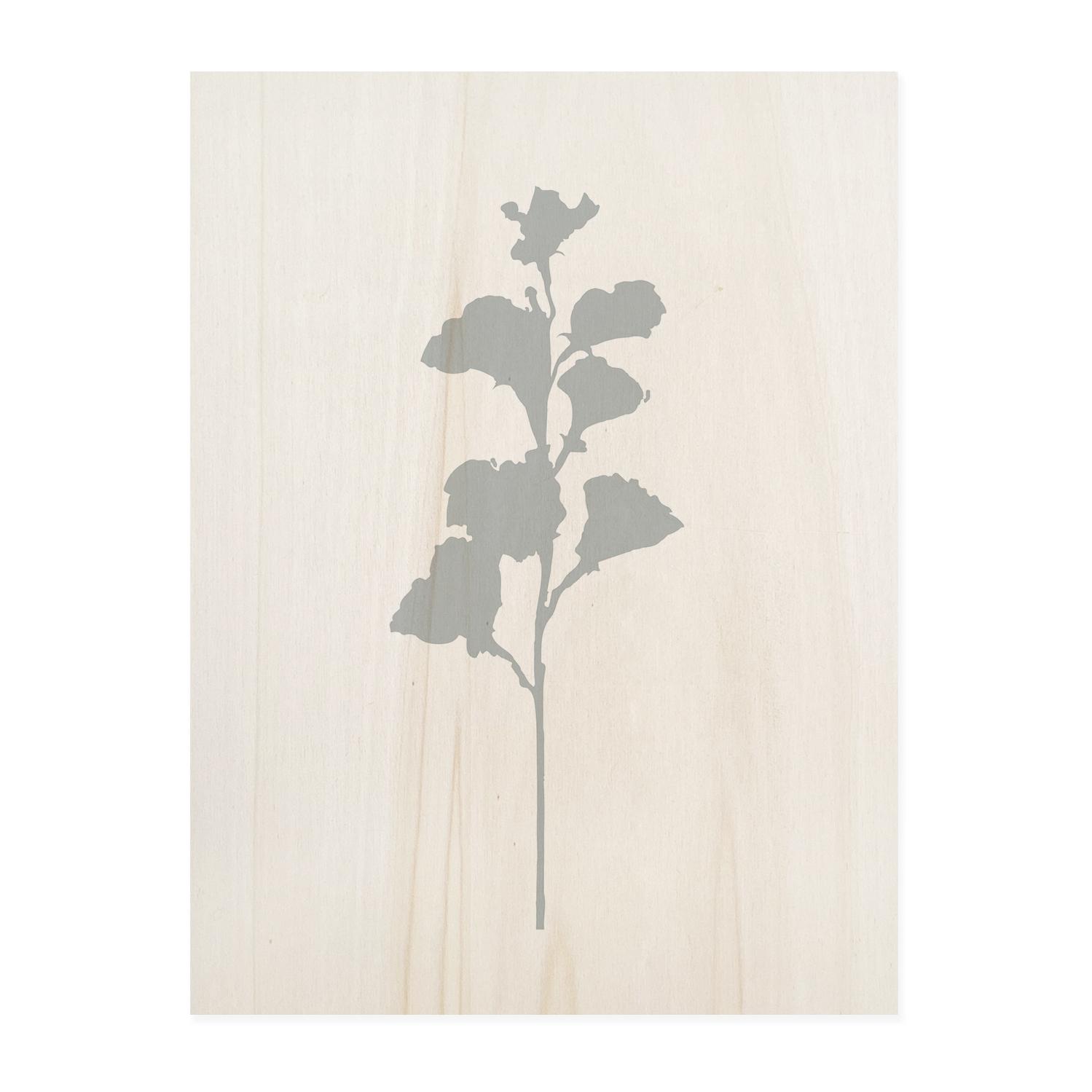 Tableau en bois Blue Plant I Hauteur: 40 Longueur: 30 Largeur: 1