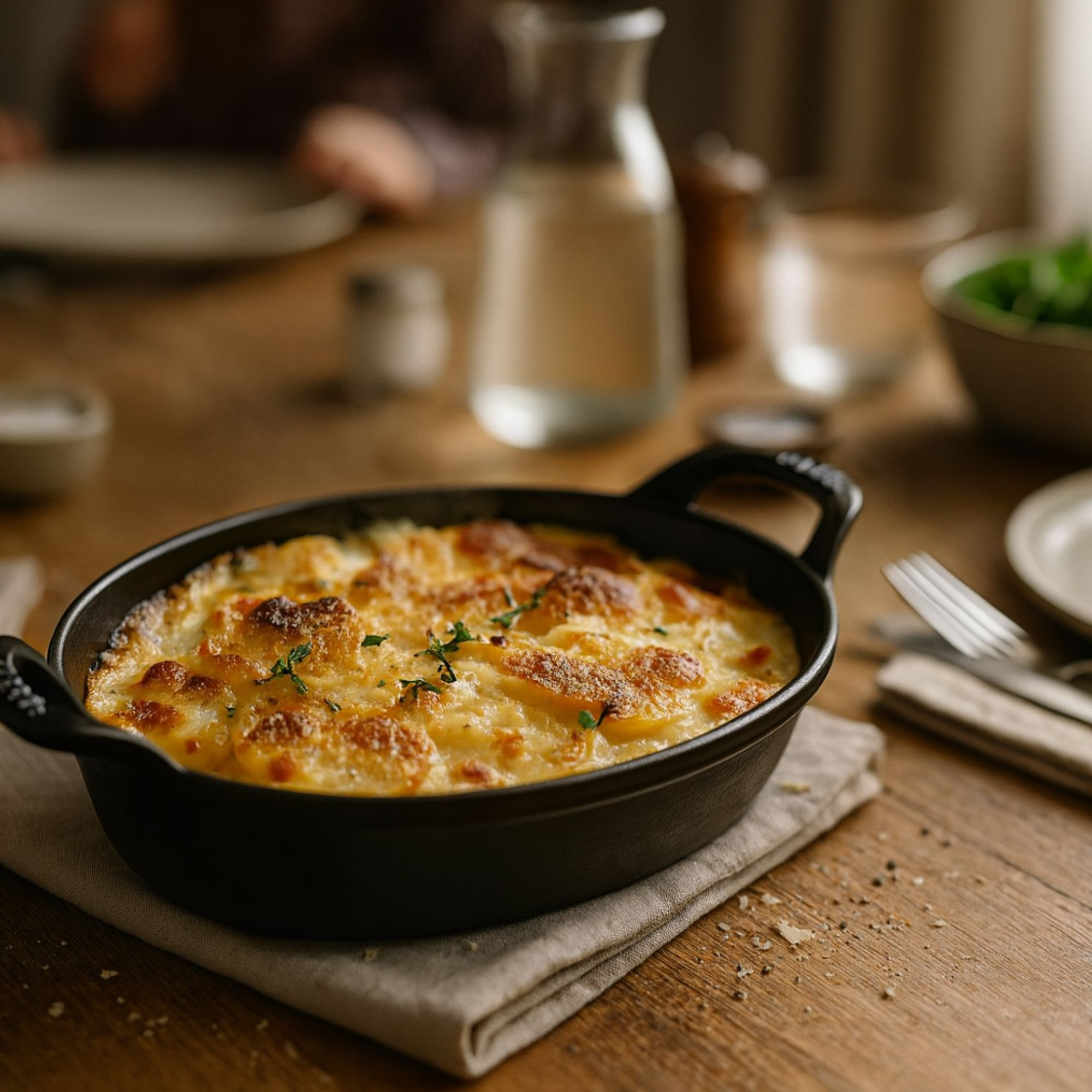 Plat à gratin, Assiette chaude, 24 cm, Noir mat