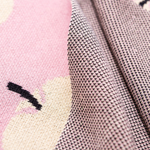 Manta 140x190cm 1000gr 100%acrilico rosa con manzanas amarillas benetton fruits