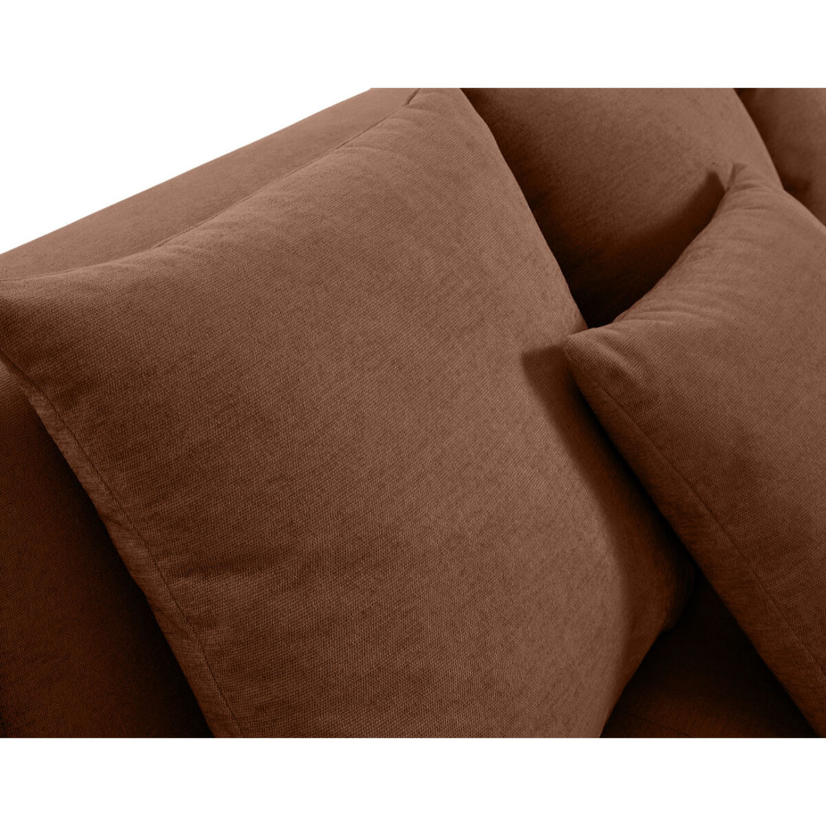 Amalfi - canapé modulable d'angle réversible - 5 places - en tissu - Terracotta