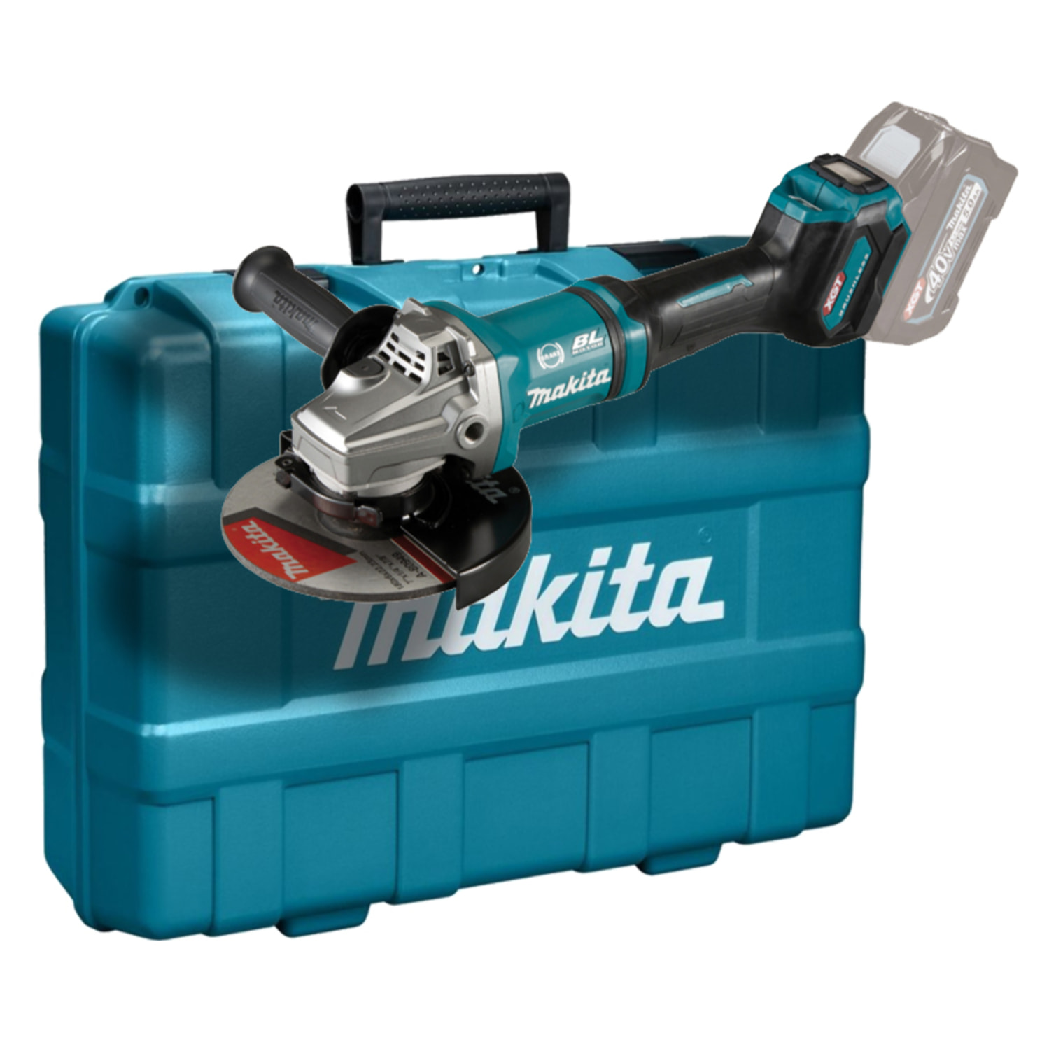 Meuleuse 180 mm 40V Bluetooth - MAKITA - sans batterie, ni chargeur - coffret - GA037GZ