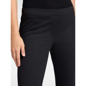 Elena Mirò - Pantalones de tiro alto en punto milanés - Negro