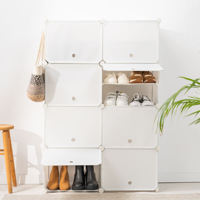 Zapatero Modular Portátil InnovaGoods Blanco - 36 pares
