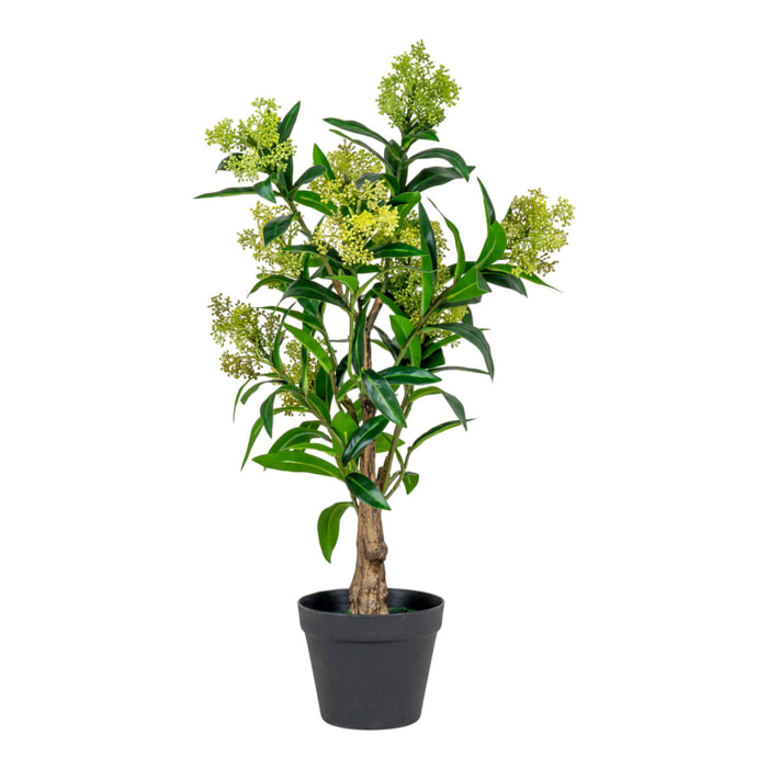 Skimmia artificiale in vaso Vikasa Home — H 75 cm