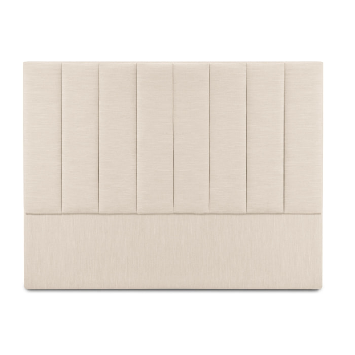 Tête de lit "Camargue" 160x120cm en tissu structurel beige clair