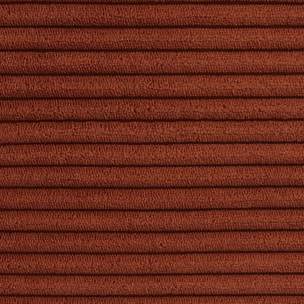 Chauffeuse velours côtelé 3 places terracotta L 91 x P 105 x H 72 cm - SOKOL