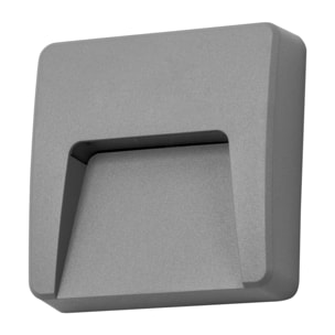 FORLIGHT Aplique Ip65 Grove Opaque Square Led 2,6W 4000K Negro 89Lm