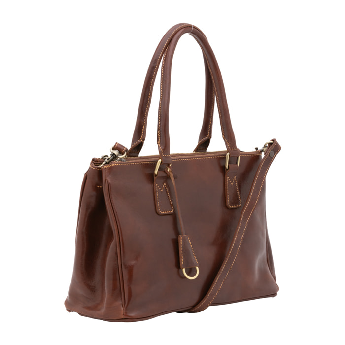 Borsa a tracolla  da donna In Vera pelle Made in Italy 35x23x16 cm