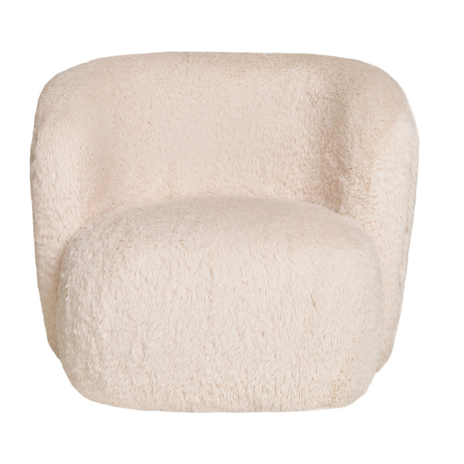 Maeto - fauteuil - en fausse fourrure - Ecru