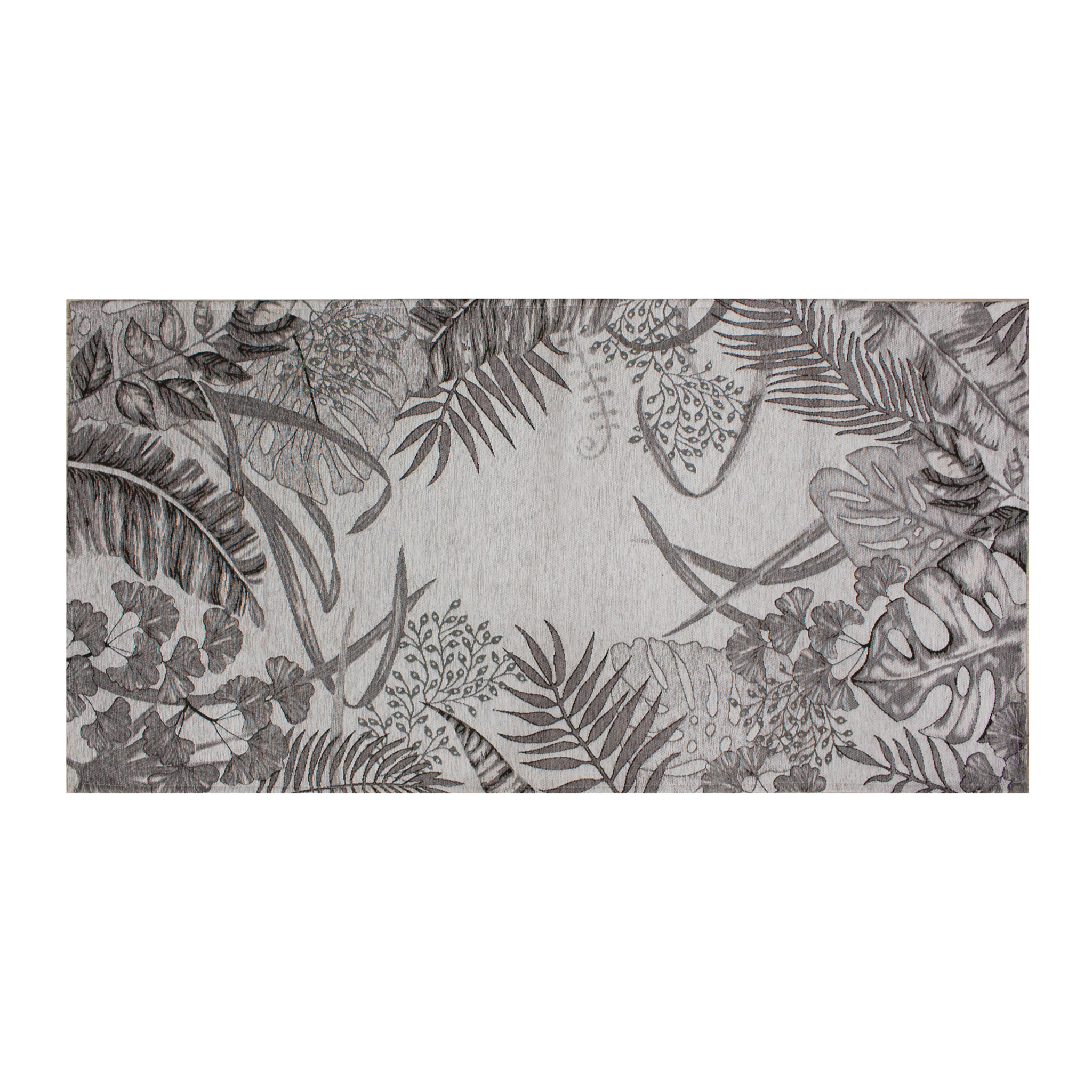 TAPPETO ARREDO DIS. AMAZZONIA GRIGIO PERLA MIS. 65X115 CM CON ANTISCIVOLO