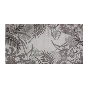 TAPPETO ARREDO DIS. AMAZZONIA GRIGIO PERLA MIS. 65X115 CM CON ANTISCIVOLO