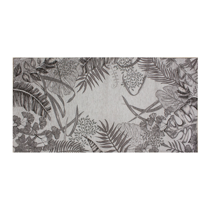 TAPPETO ARREDO DIS. AMAZZONIA GRIGIO PERLA MIS. 65X115 CM CON ANTISCIVOLO