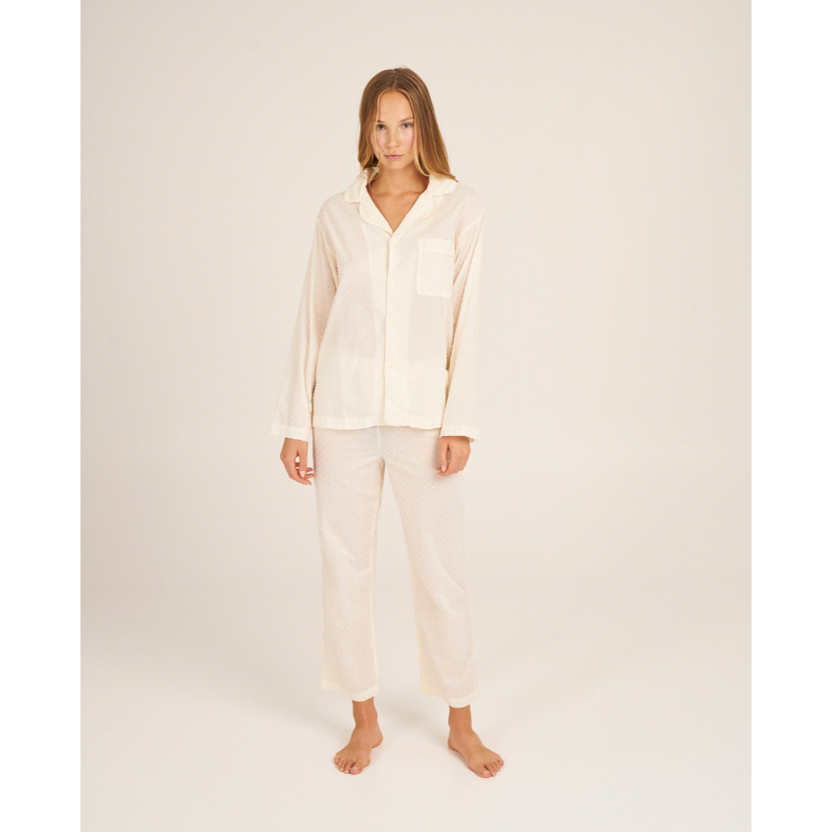Pantalón de pijama de mujer largo con bolsillos