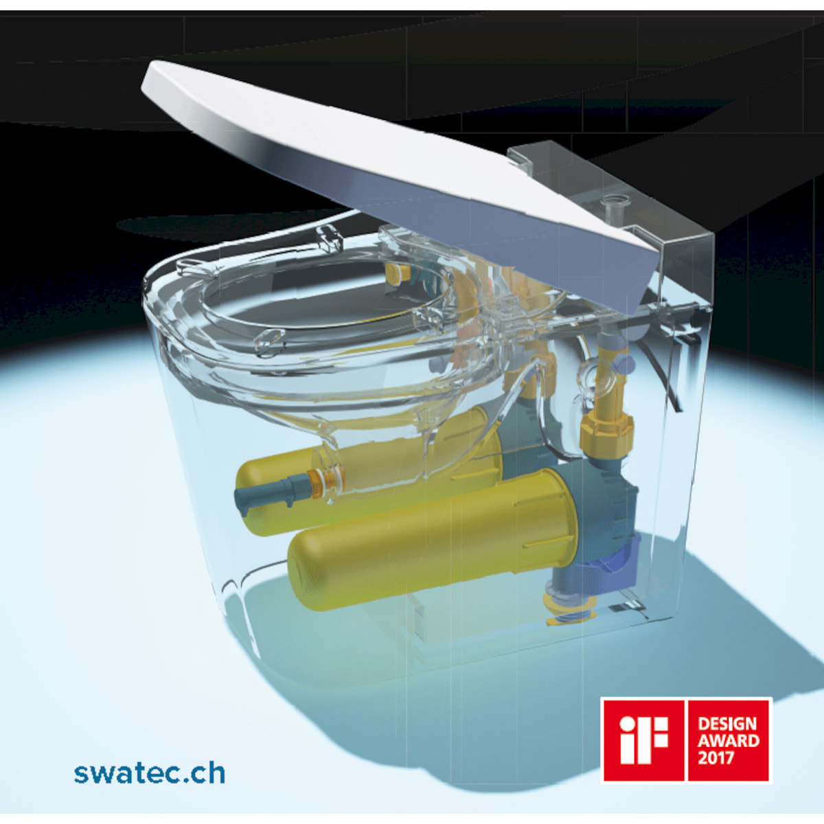 Ultimax WC hybride avec réservoir intégré et abattant frein de chute (SATOFSHFS3)